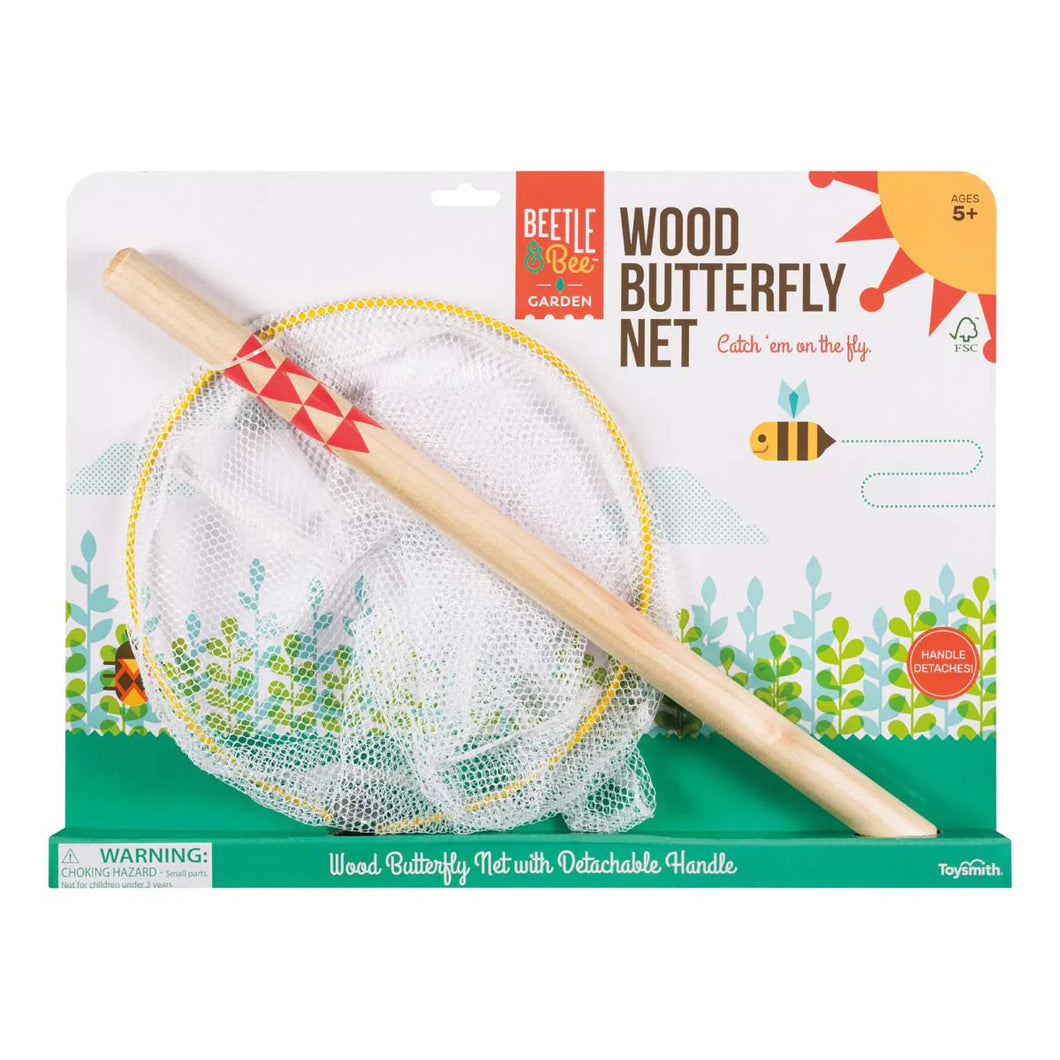 Wood Butterfly Net with Detachable Handle