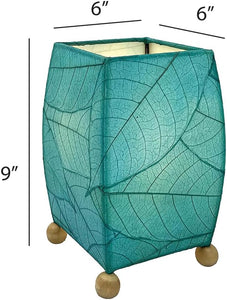 Mini Square Cocoa Leaf Lamp Sea Blue