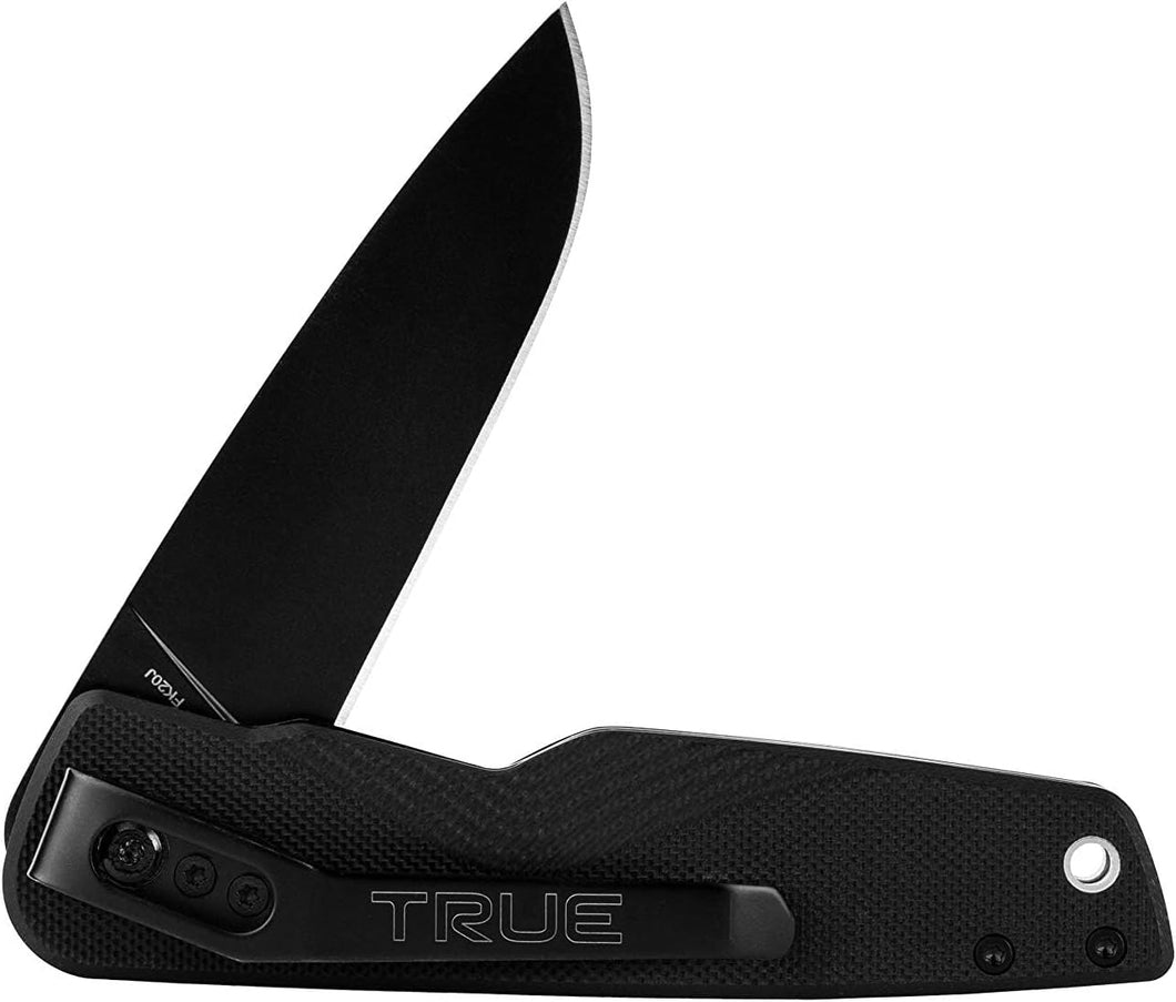 TRUE Ball Bearing Flipper Pocket Knife - Black