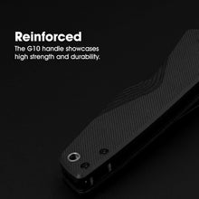 Load image into Gallery viewer, TRUE Ball Bearing Flipper Pocket Knife - Black
