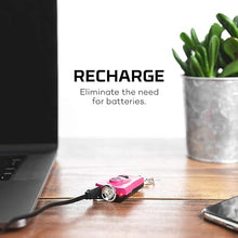 Load image into Gallery viewer, NEBO MYPAL Rechargeable Keychain Flashlight &amp; Safety Alarm - Pink
