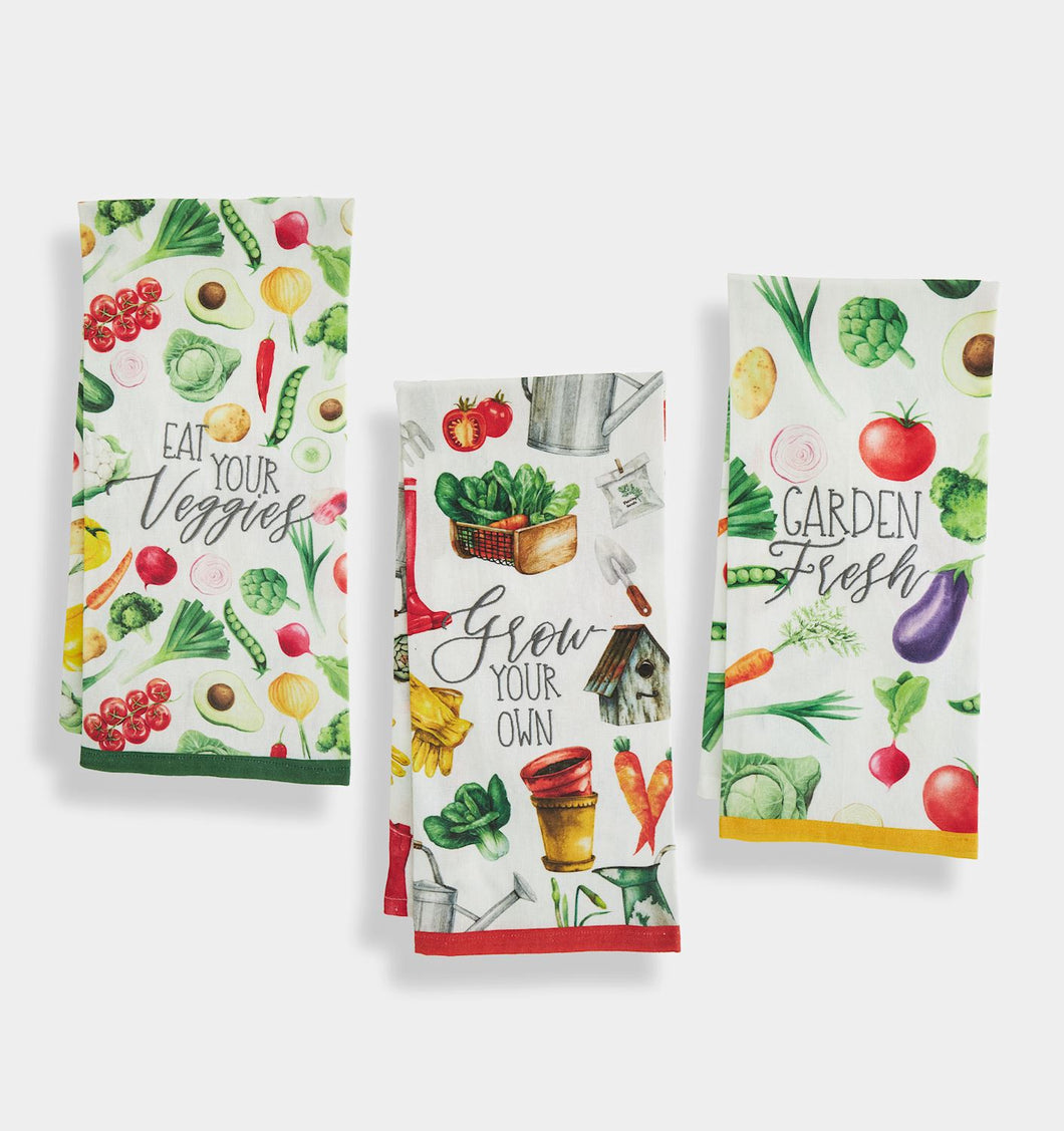 Garden Veggies Cotton Tea Towel