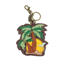 Load image into Gallery viewer, Chala Key Fob/Coin Purse - Palm Tree
