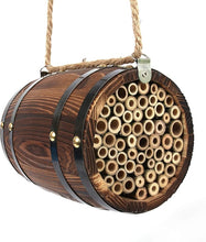 Load image into Gallery viewer, Mason Bee Barrel - Natural Hanging Habitat for Pollinators, Increases Productivity in Your Garden
