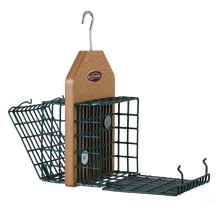 Load image into Gallery viewer, Recycled Double Hanging Suet Cage Feeder
