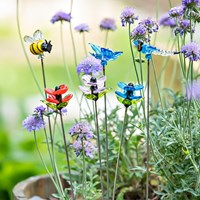Load image into Gallery viewer, Assorted Glass Insect Plant Picks
