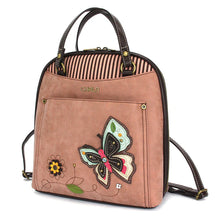 Load image into Gallery viewer, Chala Convertible Backpack Purse - Butterfly
