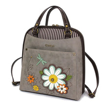 Load image into Gallery viewer, Chala Convertible Backpack Purse - Daisy Gray
