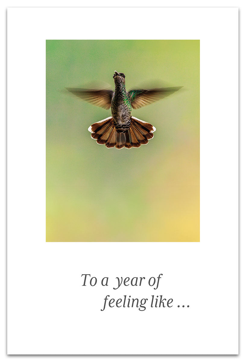 High-flying Hummingbird Birthday Card