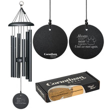 Load image into Gallery viewer, Always Loved Pawprint 27&quot; Corinthian Bells® Windchime in Black
