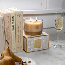 Load image into Gallery viewer, Votivo Gilded Pear Holiday 3 Wick Candle
