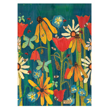 Load image into Gallery viewer, Earth Laughs in Flowers Bird Bath Art Pole with Copper Topper
