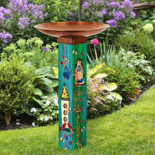 Load image into Gallery viewer, Bird Tweets Bird Bath Art Pole
