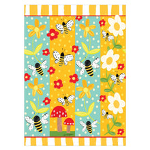 Load image into Gallery viewer, Bumbly Bee Bird Bath Art Pole with Stainless Steel Topper
