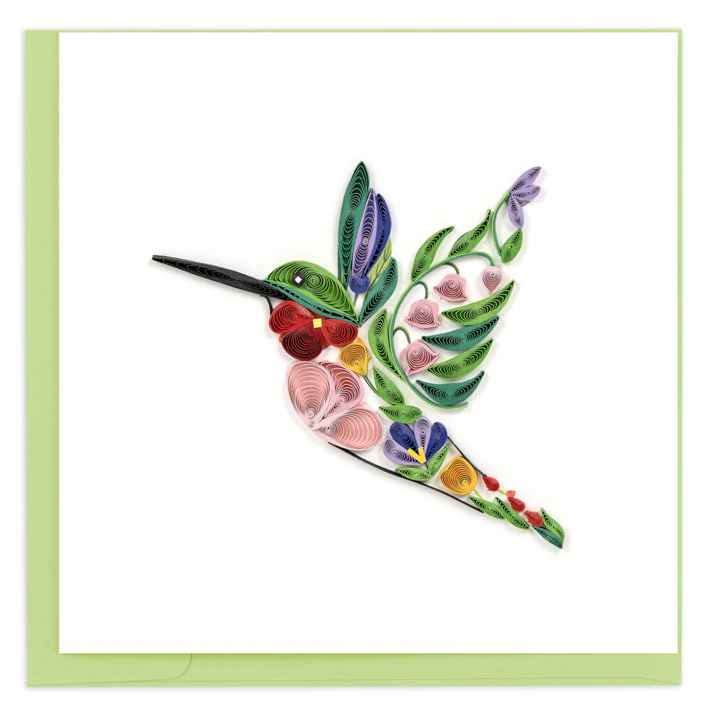 Quilled Decorative Floral Bird Card