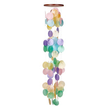 Load image into Gallery viewer, Capiz Waterfall Rainbow Woodstock Chime
