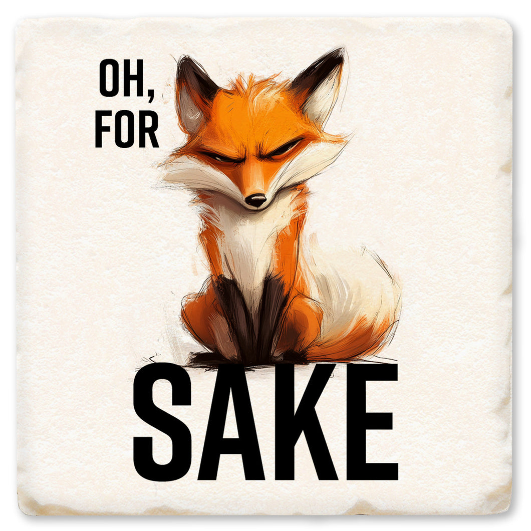 Oh For Fox Ceramic Coaster