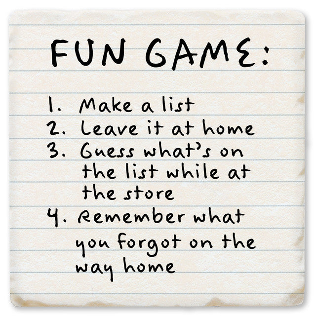 Fun Game: Make A List Ceramic Coaster
