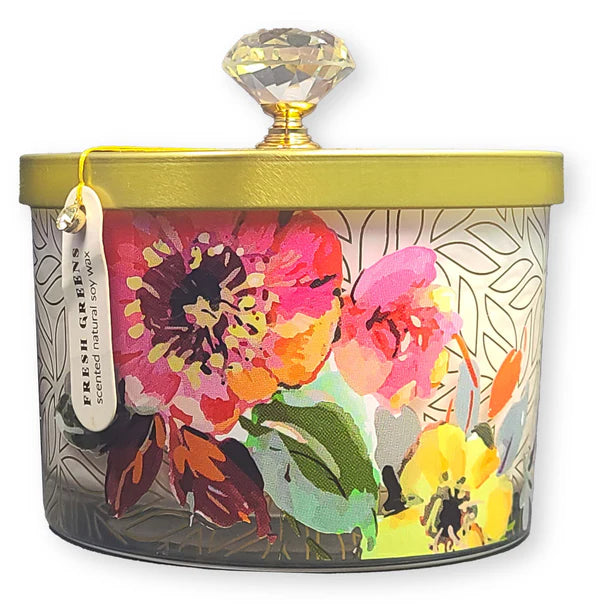 NIQUEA.D Fresh Green Candle - 15oz Flat Bottom Dish