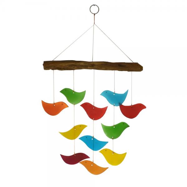 Bird Glass & Driftwood Chime