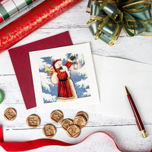 Load image into Gallery viewer, Quilled Vintage Santa Christmas Card
