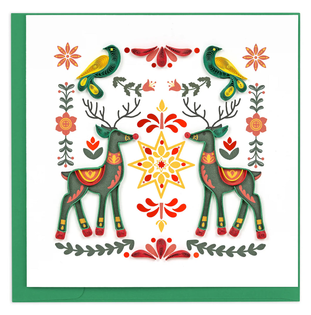 Quilled Scandinavian Christmas Greeting Card
