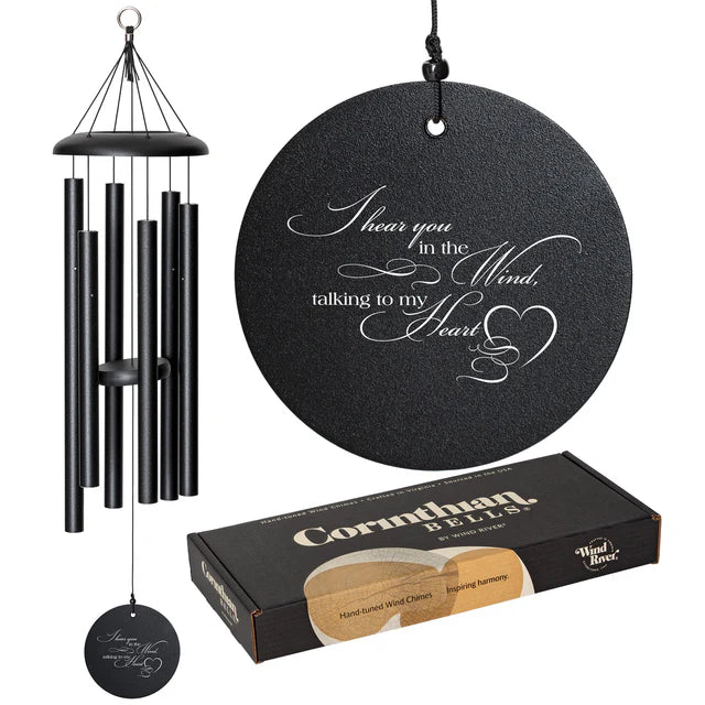 I Hear You in the Wind 36-inch Wind Chime Corinthian Bells® in Black