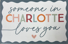 Load image into Gallery viewer, Someone in Charlotte Loves Me Wooden Postcard
