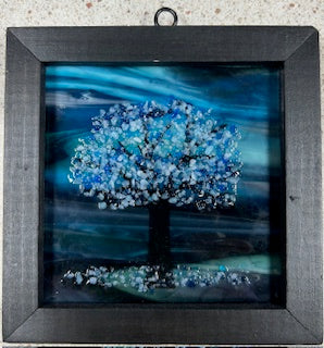 Glimmer Glass - Fused Glass Tree with Frame