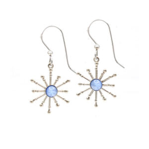 Silver Forest Snowflake Spoke Earrings