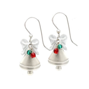 Silver Forest Holiday Bells & Beads Earrings
