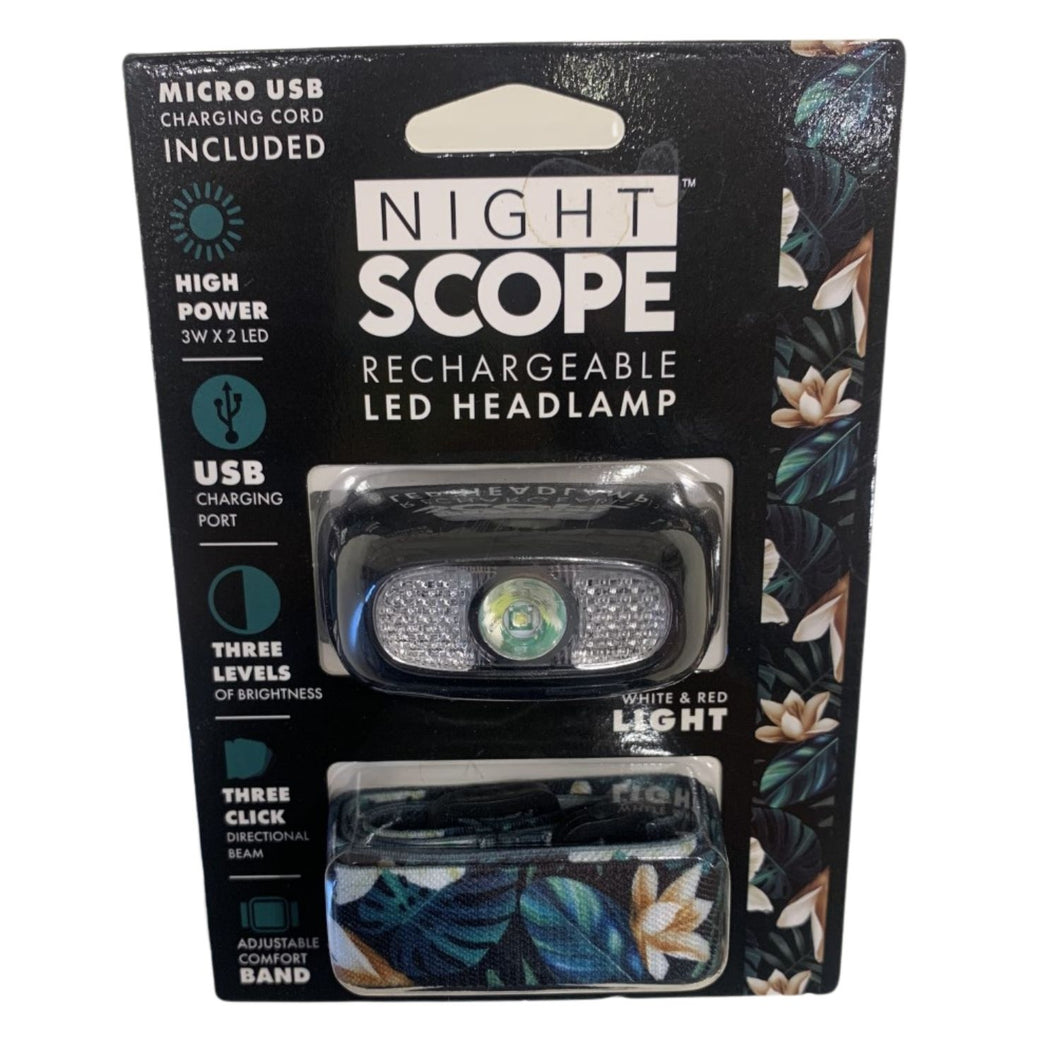 Night Scope Rechargeable LED Head Lamp - Madagascar Band