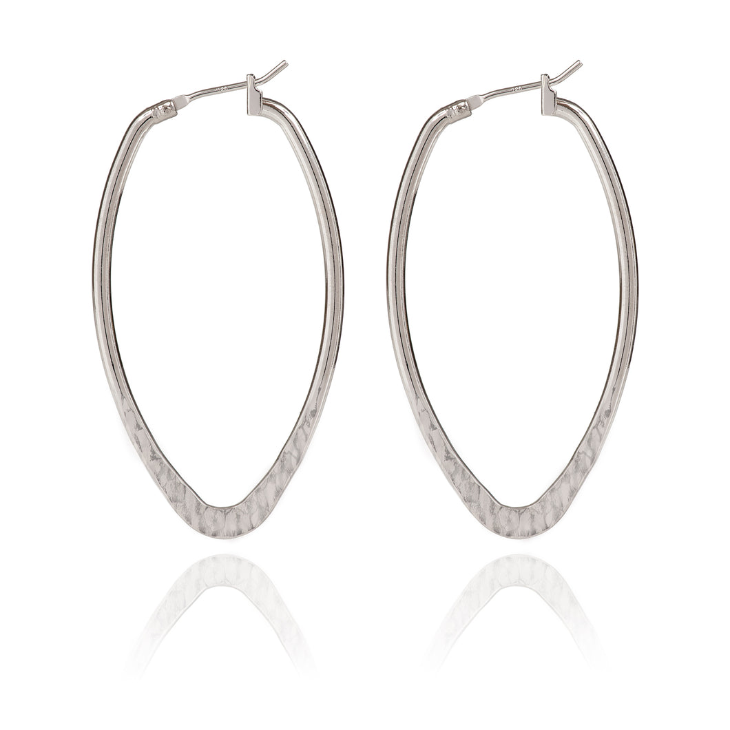 Spirit by Silver Forest Hammered Olive Hoop Earrings