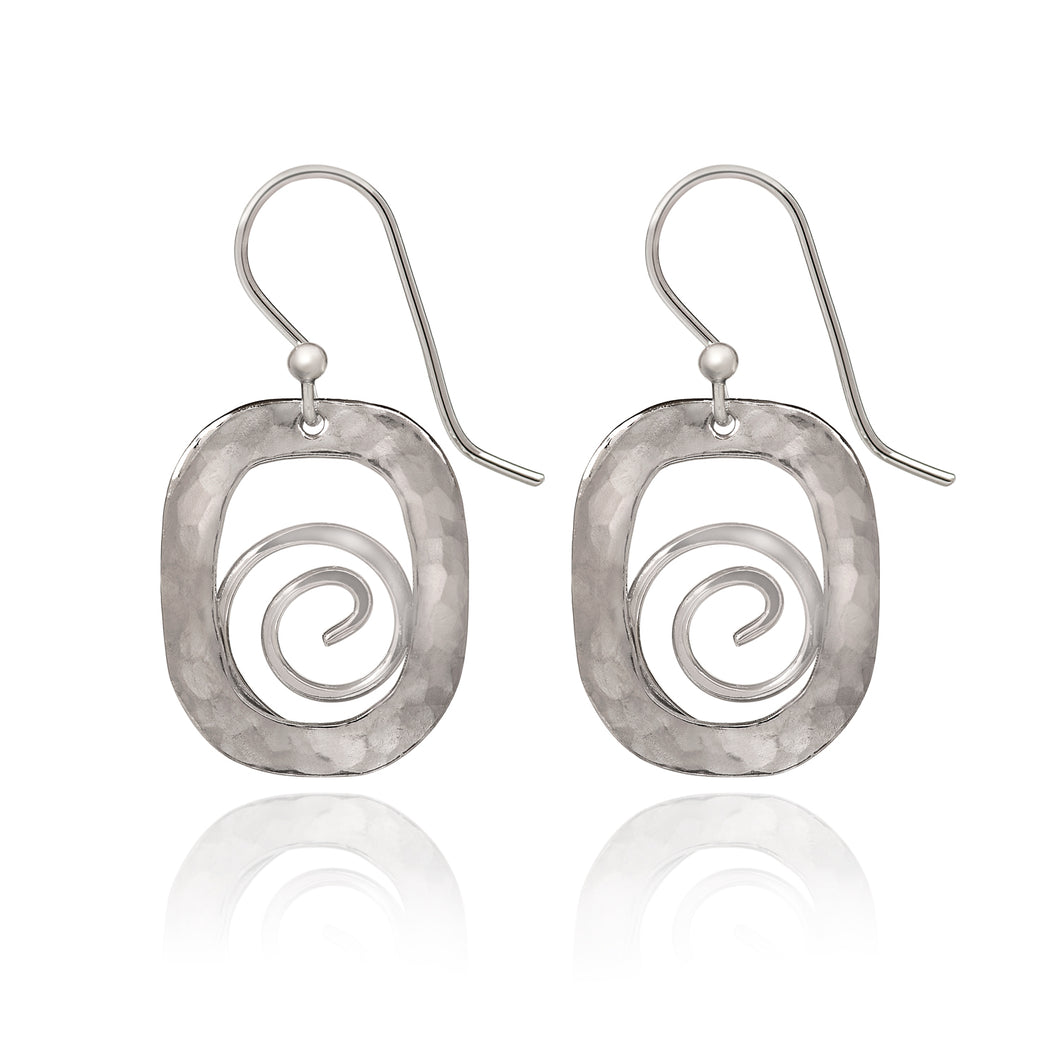 Spirit by Silver Forest Coil in Square Earrings