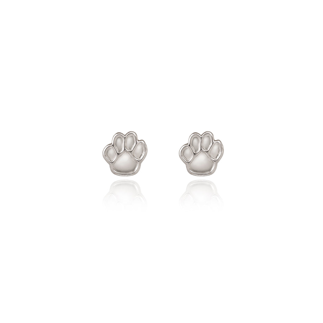 Spirit by Silver Forest Paw Print Post Earrings