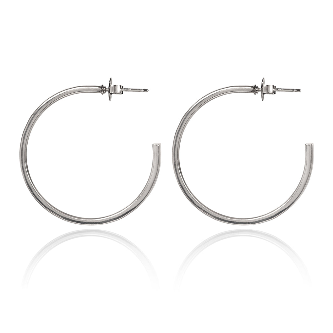 Spirit by Silver Forest Hammered Hoop Earrings