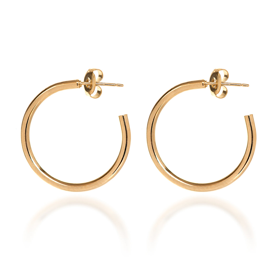 Spirit by Silver Forest Gold Medium Tube Hoop Earrings