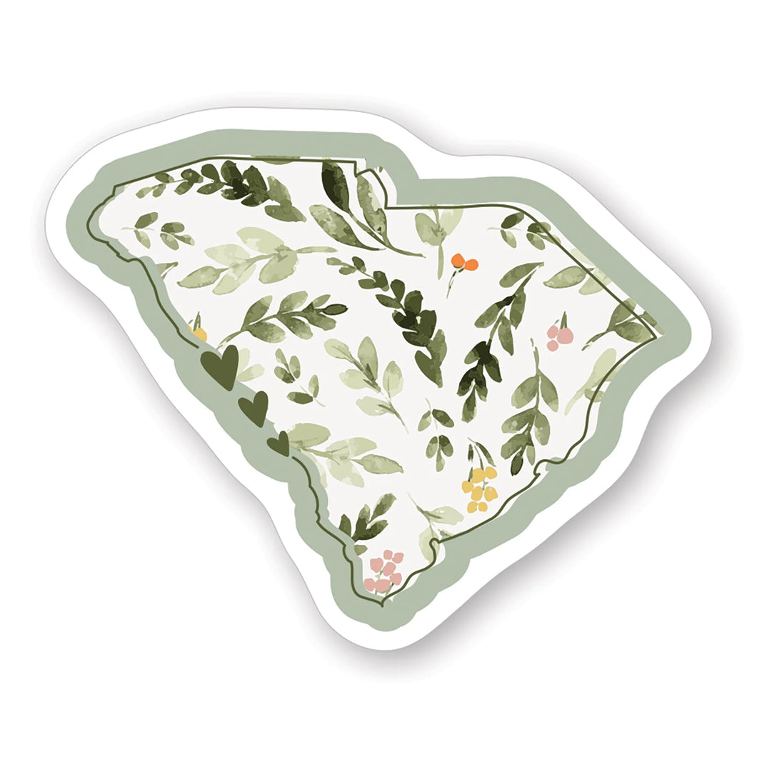 Floral Pattern North Carolina Sticker
