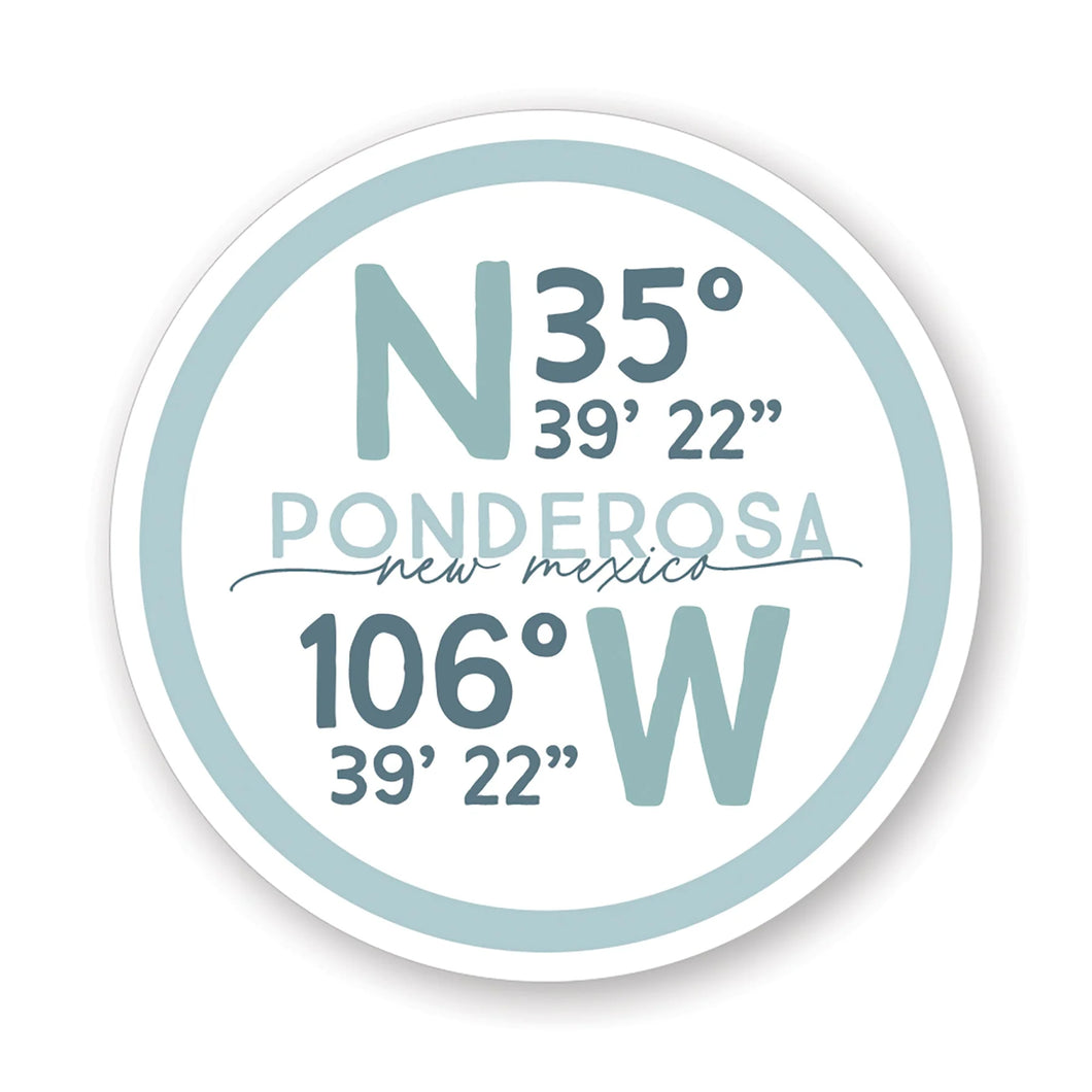 Charlotte, NC City Coordinates Sticker