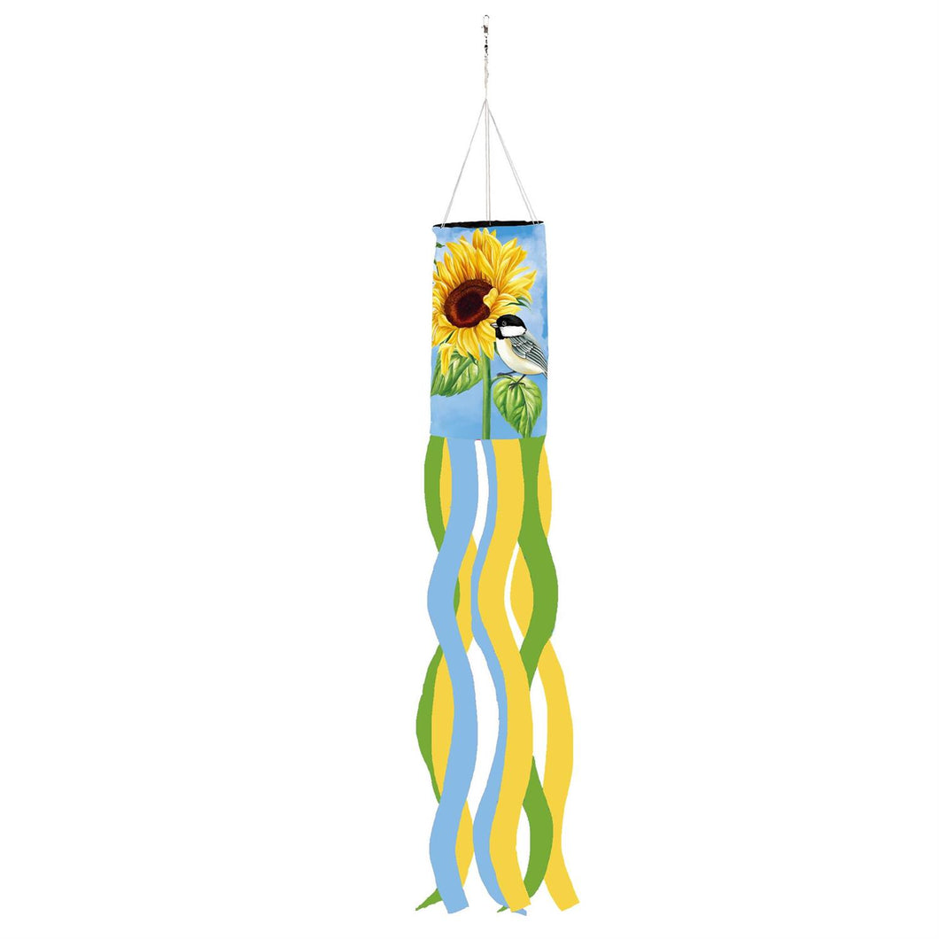 Sunflower Chickadees Windsock
