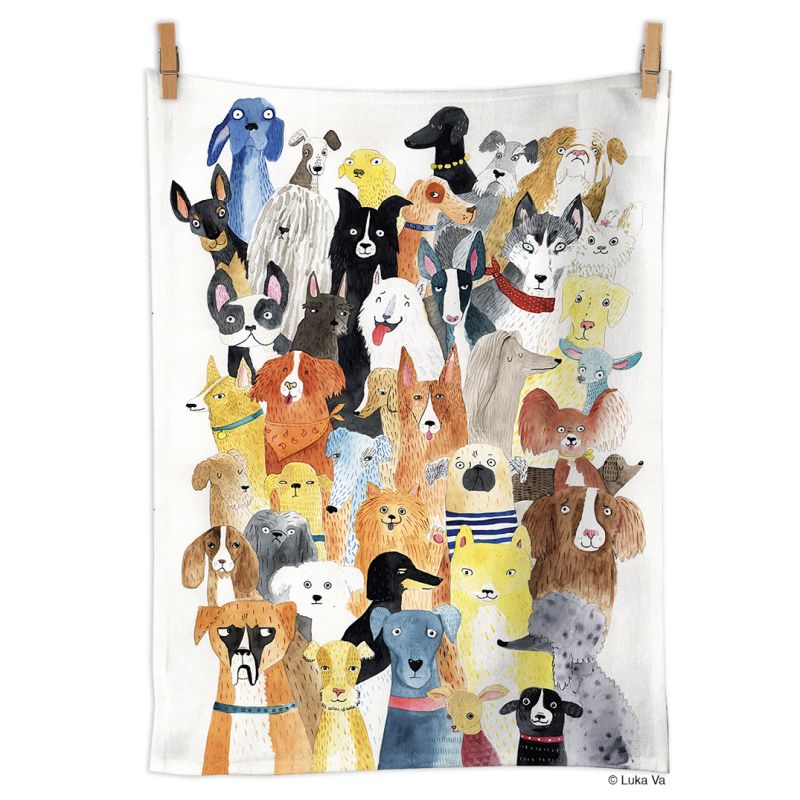 Dog Park 100% Cotton Tea Towel