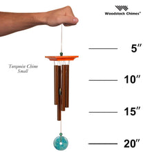 Load image into Gallery viewer, Small Turquoise Woodstock Chime
