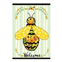 Ric Rac Bee Applique House Flag