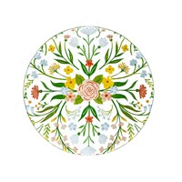 Load image into Gallery viewer, What She Shed Birdbath, Hand-Painted Glass, Folk Art Floral 18&quot;
