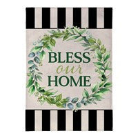 Bless Our Home Burlap Garden Flag