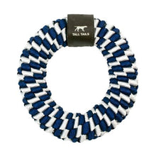 Load image into Gallery viewer, Tall Tails Braided Ring Toy, Navy - 6"
