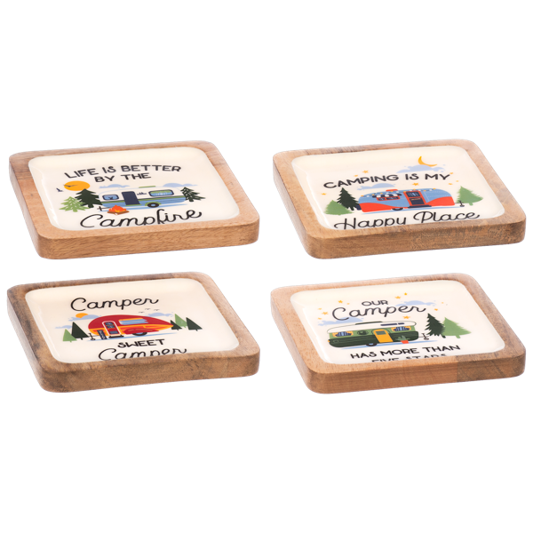 Square Happy Camper Tidbit Tray