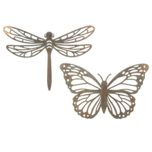 Load image into Gallery viewer, Laser Cut Patina Butterfly &amp; Dragonfly Wall Decor
