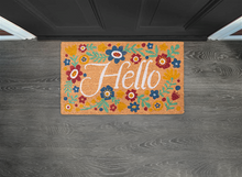 Load image into Gallery viewer, Hello Floral Doormat
