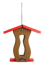 Load image into Gallery viewer, Recycled Curved Hopper Feeder (Small) (Chocolate/Red)

